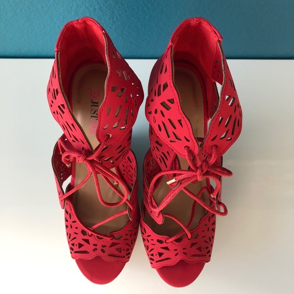 Lace-up wedges Sz 8.5 - Picture 3 of 8